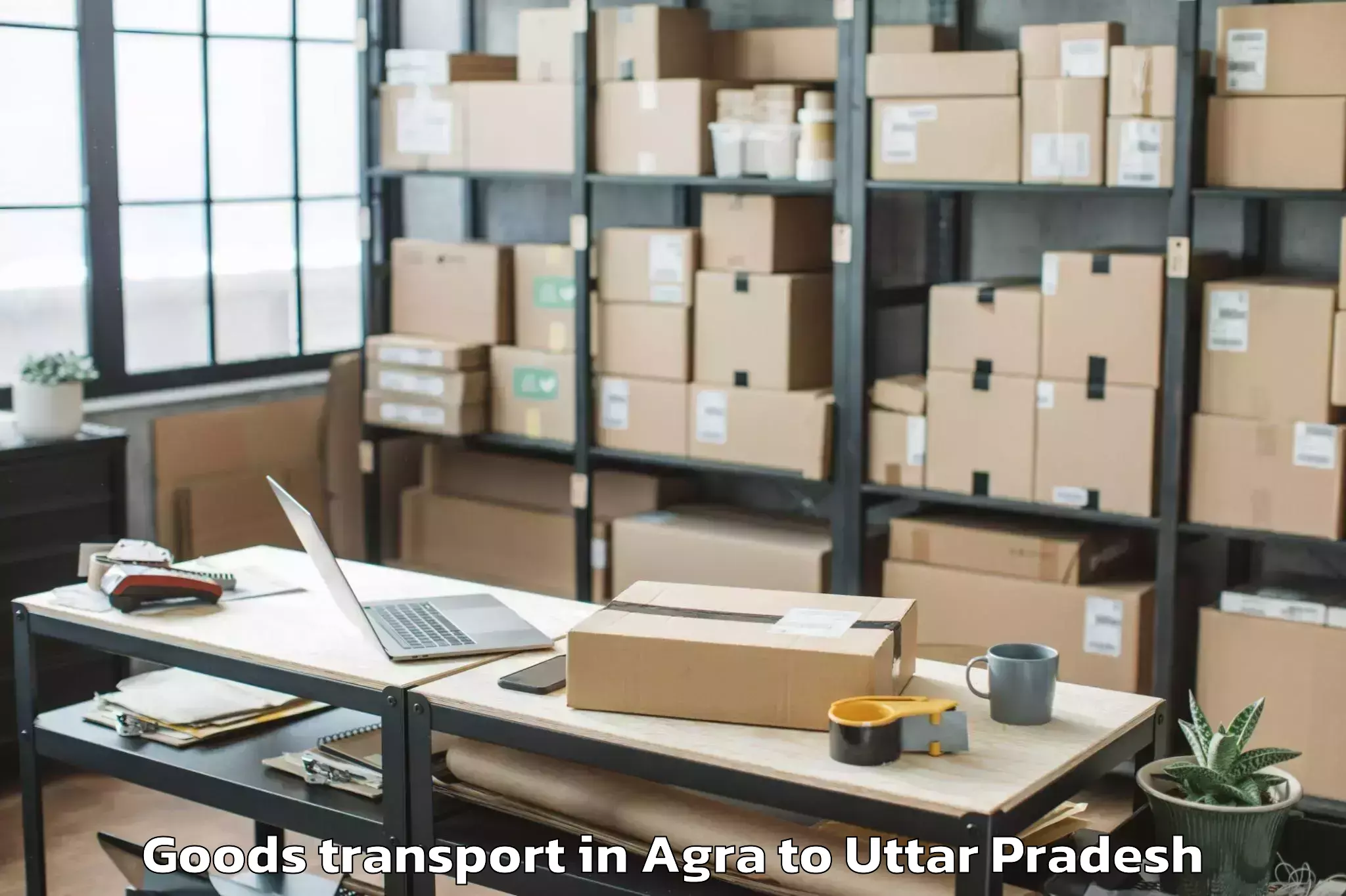 Easy Agra to Gyanpur Goods Transport Booking